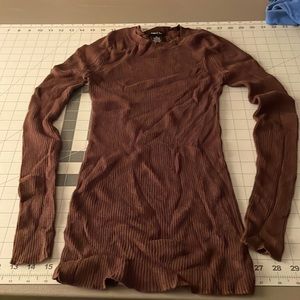 Rue 21 Crew Neck Medium Sweater Brown  Soft 48%Cotton 41%Rayon 11%Nylon